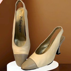 Creme Yves Saint Laurent Heels